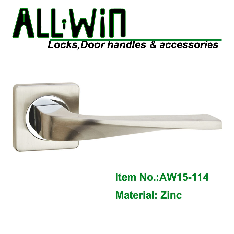 AW15-114 Square Rosset Modern Door Lever Handle