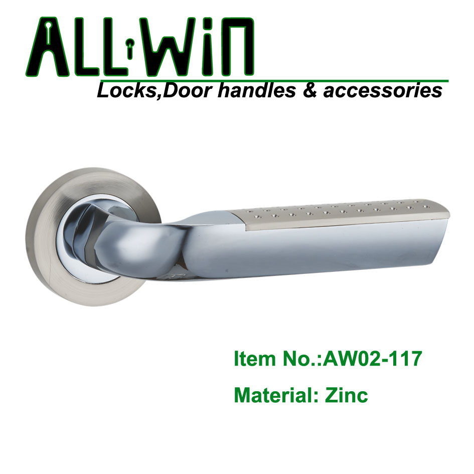 AW02-117 Round Rosset Modern Door Lever Handle