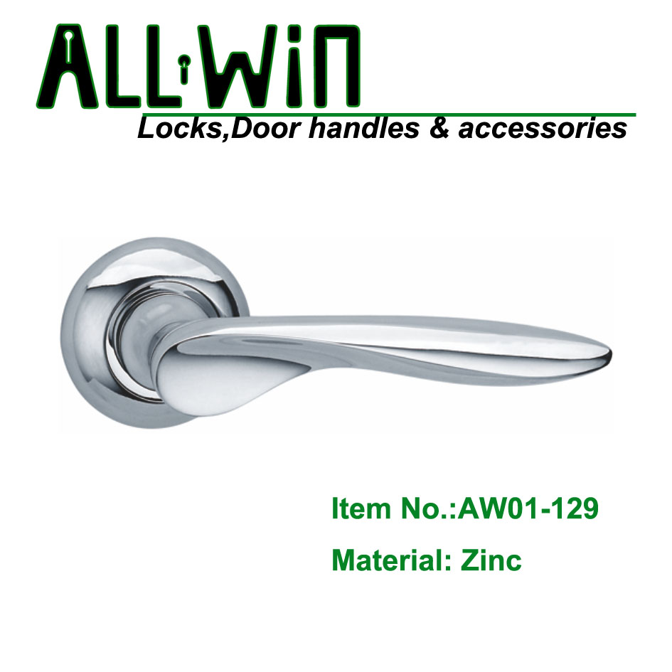 AW01-129 Chrome Plated Door Handle Lever