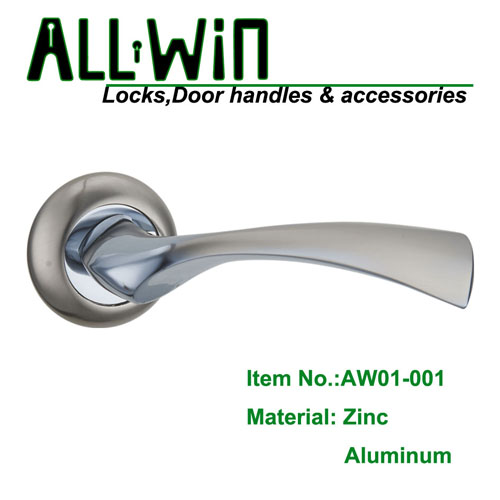 AW01-001 Modern Door Handle on Round Rose