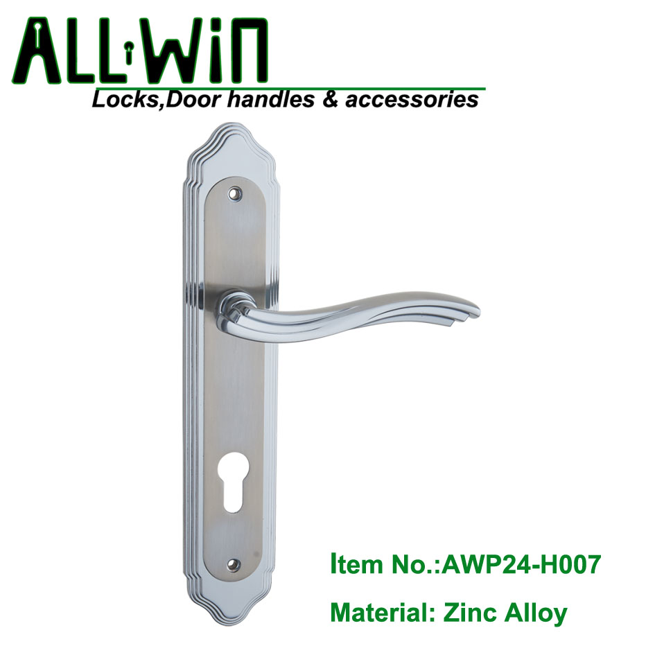 AWP24-H007 modern Zinc Door Handle On Plate