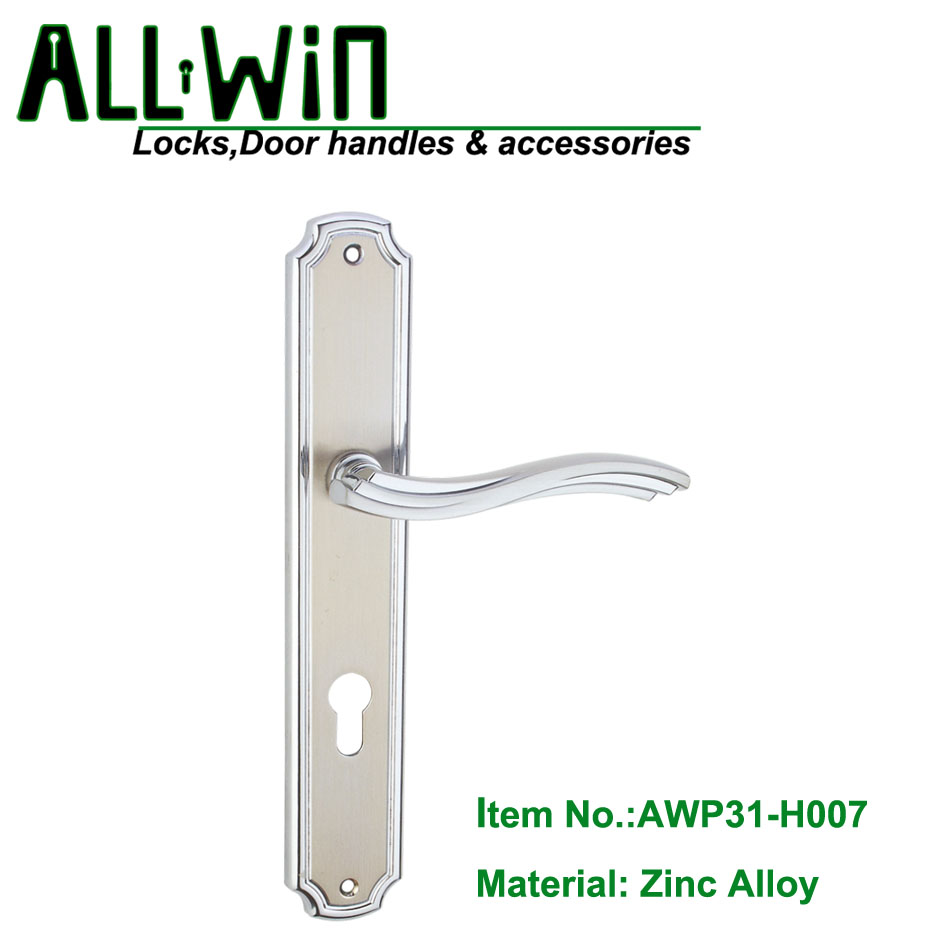 AWP31-H007 Quality Zinc Door Handle On Plate