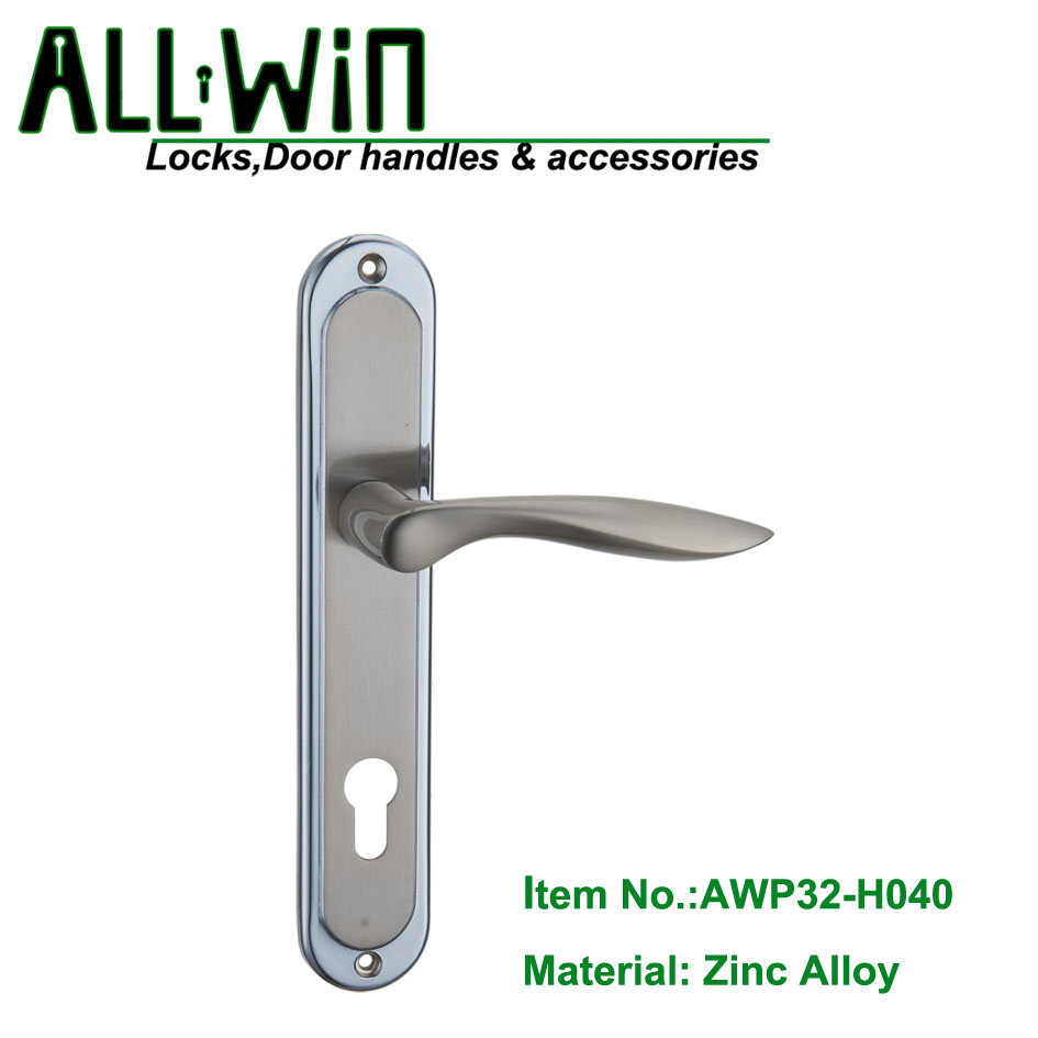 AWP32-H040 New Design Zinc Door Handle On Plate