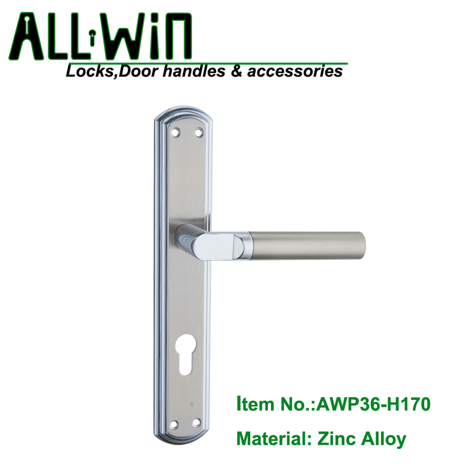 AWP36-H170 New Design Zamak Door Handle On Plate