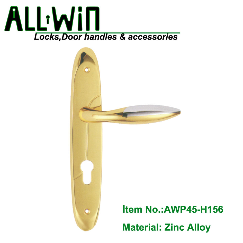 AWP045-H156  DUBAI Zinc Door Handle On Panel