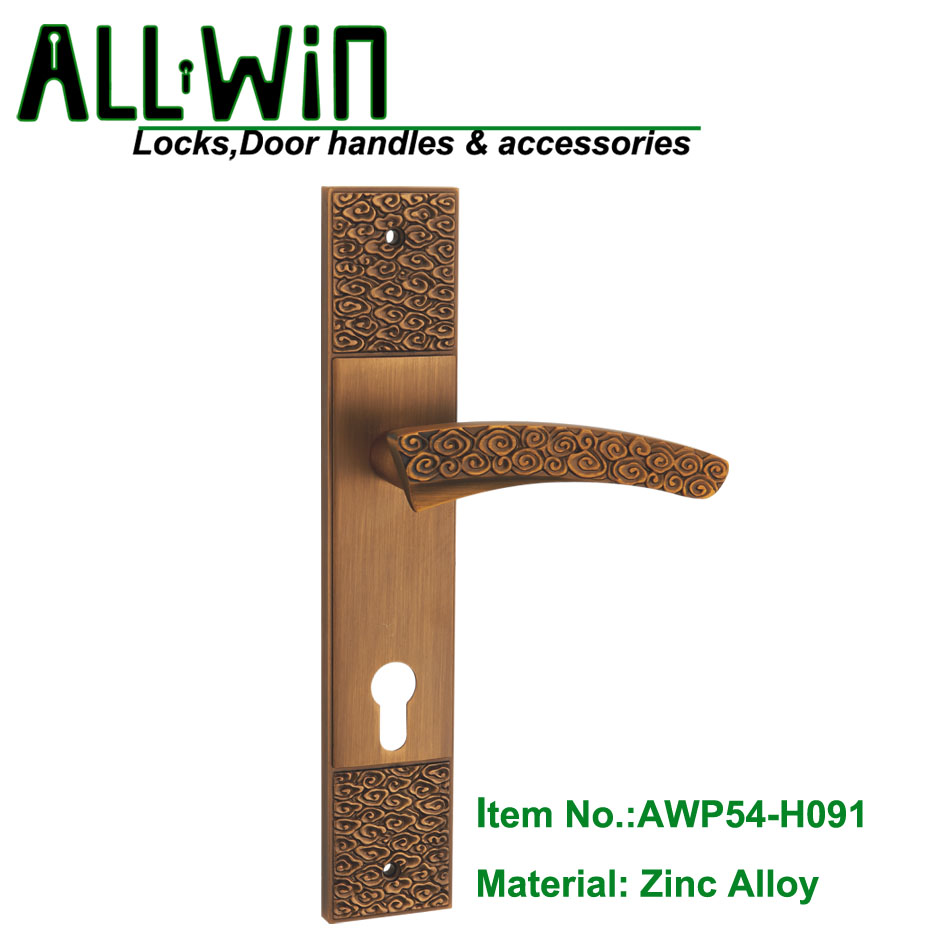 AWP54-H091 Fresh Design Zinc Door Handle On Panel