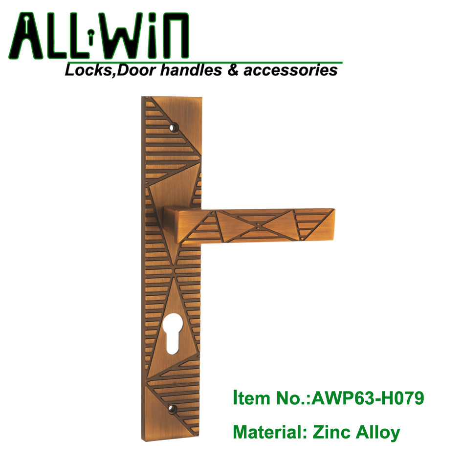 AWP63-H079 Ancient Zamak Plate Door Handle