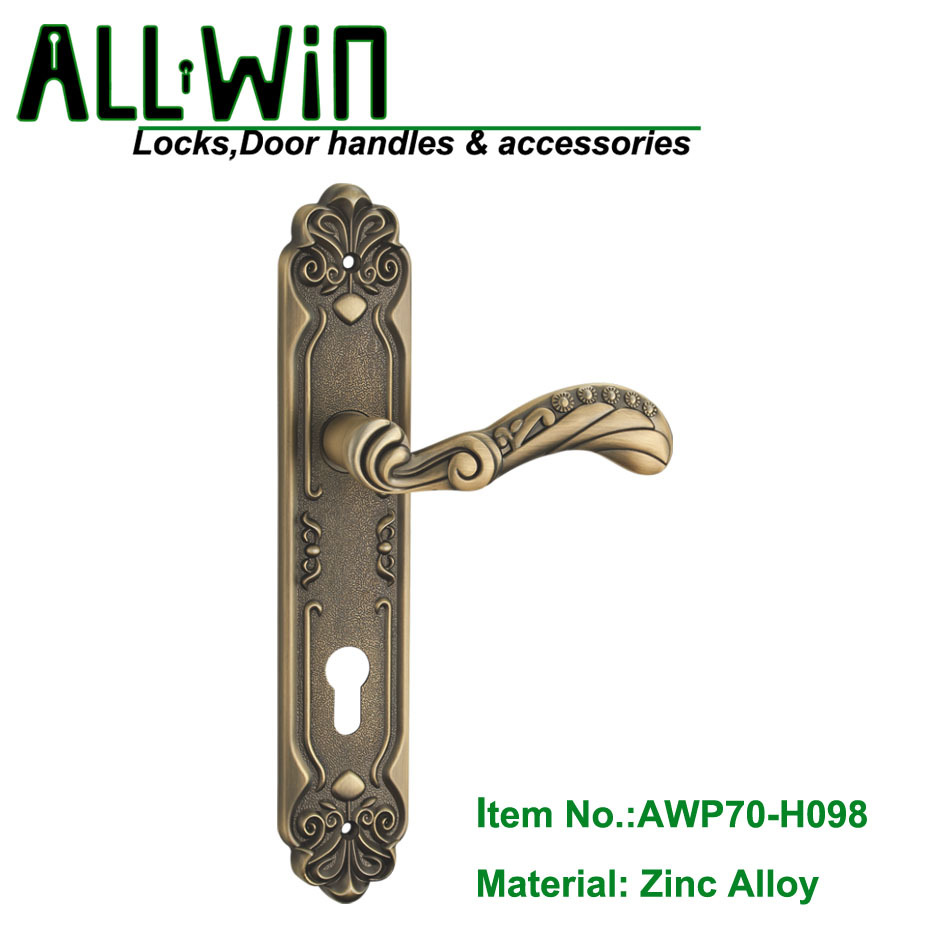 AWP70-H098 Most Popular Ancient Door Handle on Plate