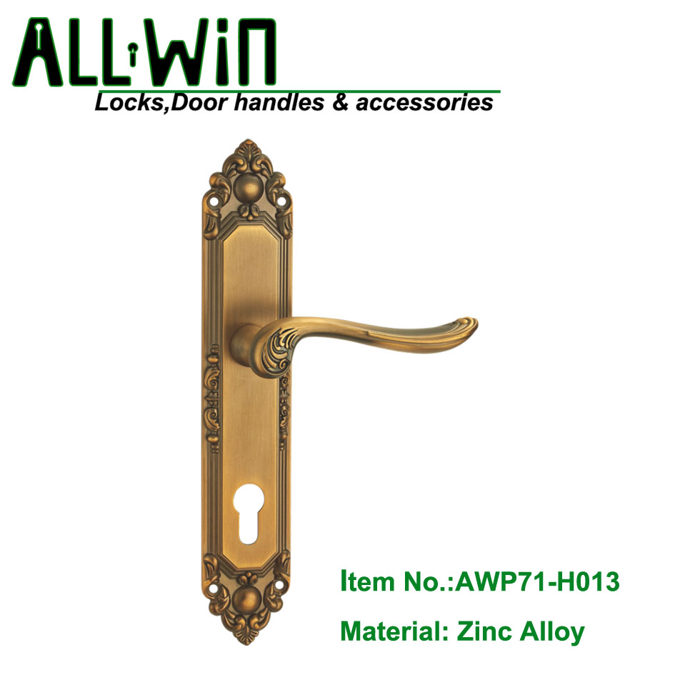 AWP71-H013 Best Selling Ancient Panel Door Handle on panel