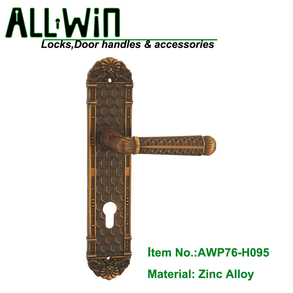 AWP76-H095 Ancient Door Handle on Plate Wenzhou Factory
