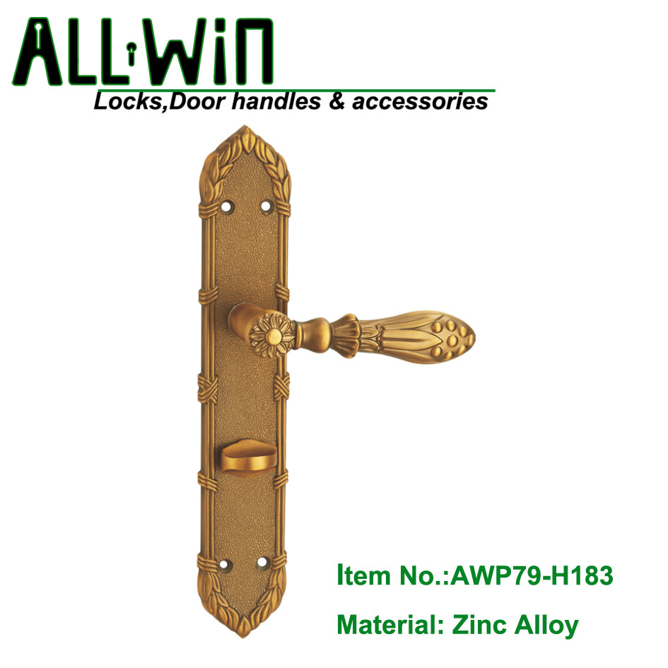 AWP79-H183 Ancient Door Handle on Plate Wenzhou Manufacturer