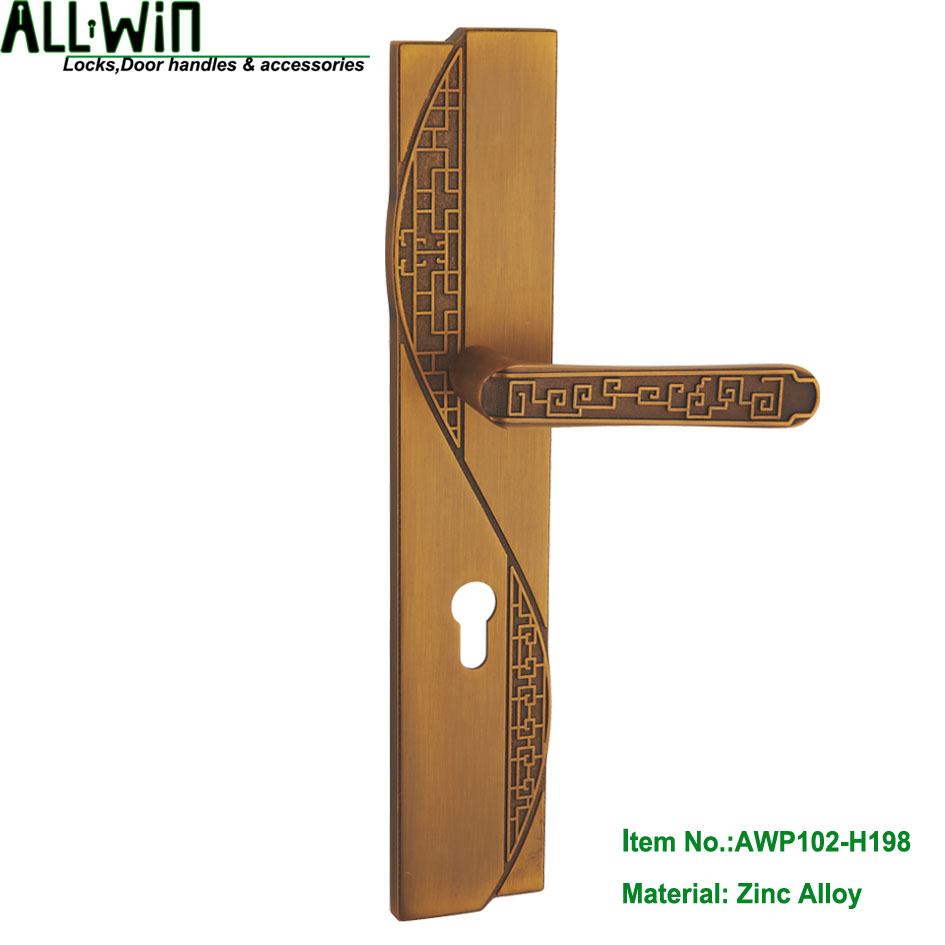 AWP102-H198  Big Panel Anti-theft Door Lock on Plate