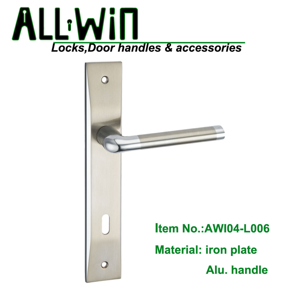 AWI04-L006 Popular Iron plate aluminum Handle Door Lock