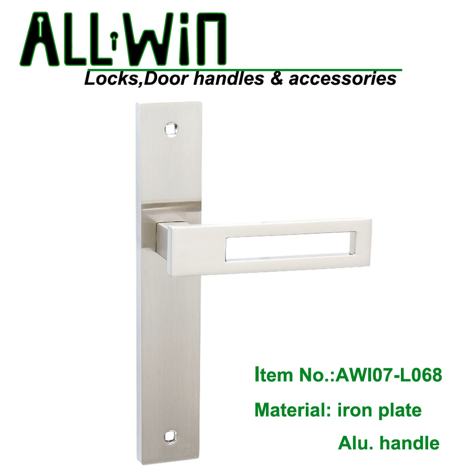 AWI07-L068 Hottest Poland Iron plate aluminum Handle Door Lock