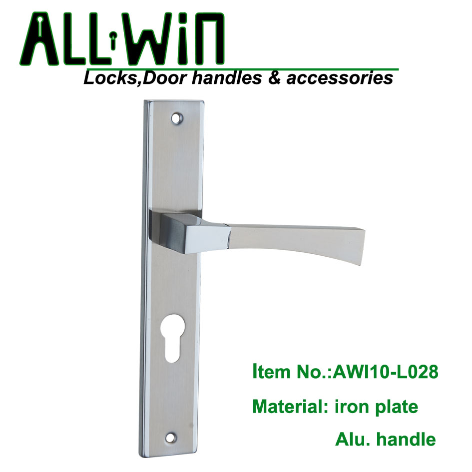 AWI10-L028 Satin Nickel Iron plate aluminum Handle Door Lock Africa
