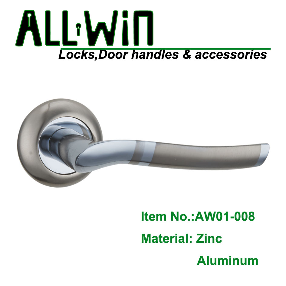 AW01-008 Interior Wooden Aluminum Door Handle Russia