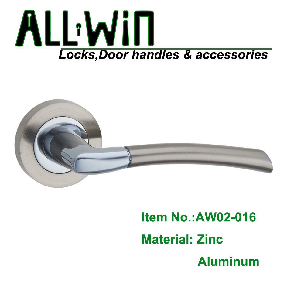 AW02-016 Aluminun Door Handle on Rose UK Market