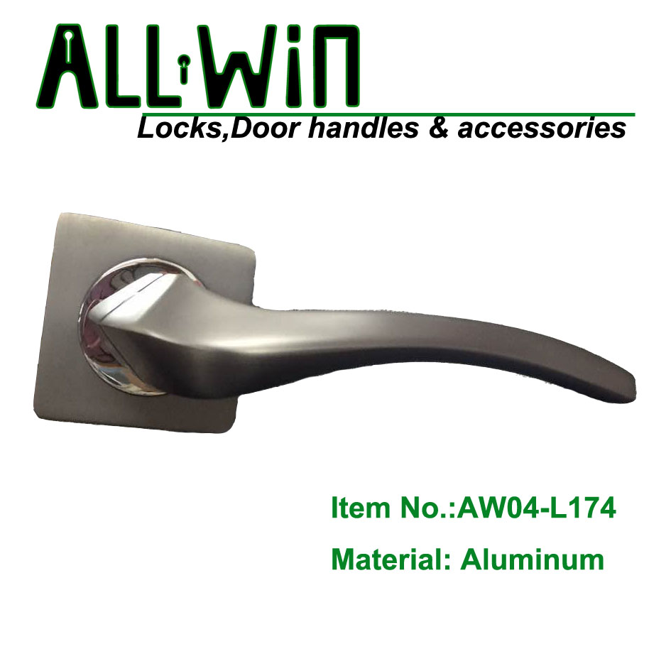 AW04-L174 New Mould Aluminum Door Handle on Round Rose